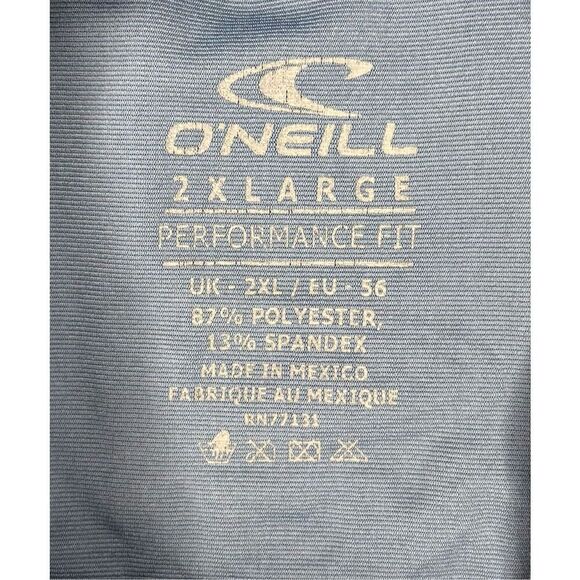 O’Neill Long Sleeve Shirt UV Protection Blue Size XXL 2XL Stretch - Picture 6 of 6